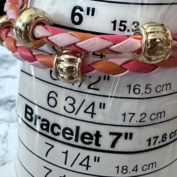 Napier Pink and Gold Braided Bracelet Size 6 - Picture 6 of 7